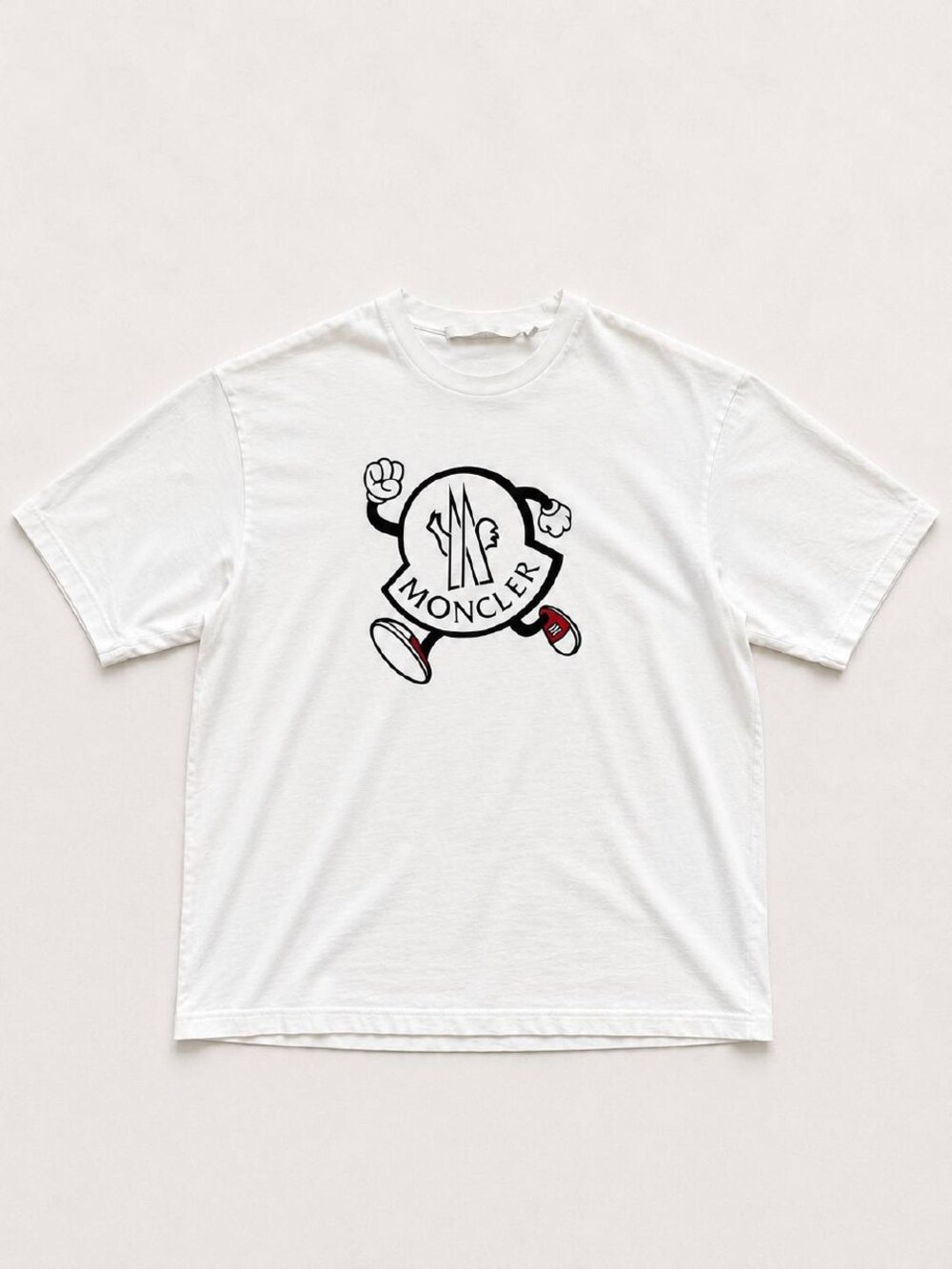 Moncler Mascot Logo White Cotton T-Shirt